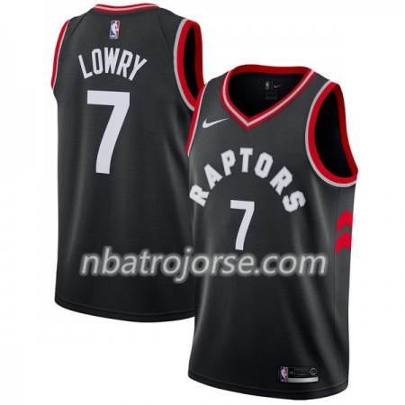 Män Toronto Raptors Tröja Kyle Lowry 7 Nike 2017-18 Svart Swingman Män Toronto Raptors Tröja Kyle Lowry 7 Nike 2017-18 Svart Swingman